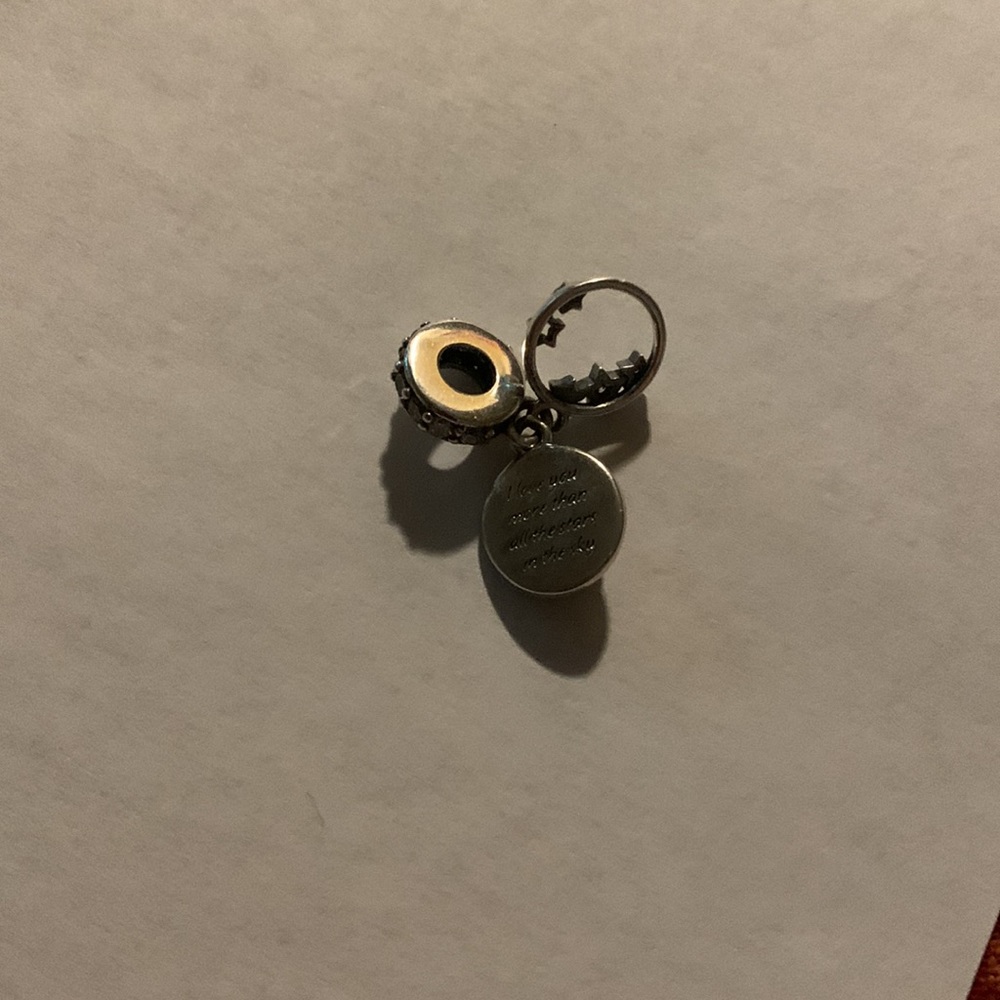 LAST ONE!Authentic Pandora Moments Blue Night Sky Crescent Moon/Stars charm. - Picture 6 of 8